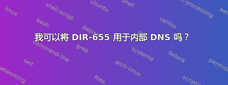 我可以将 DIR-655 用于内部 DNS 吗？