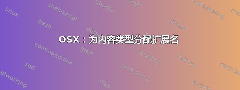 OSX：为内容类型分配扩展名