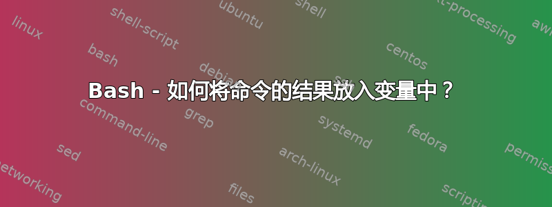 Bash - 如何将命令的结果放入变量中？