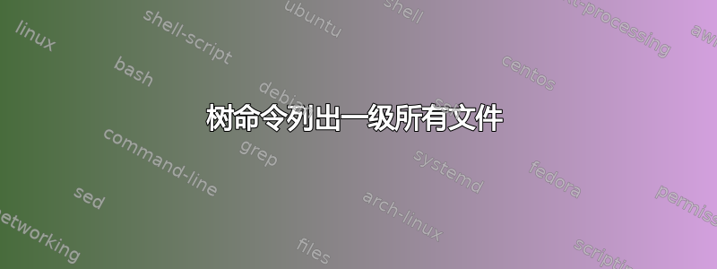 树命令列出一级所有文件