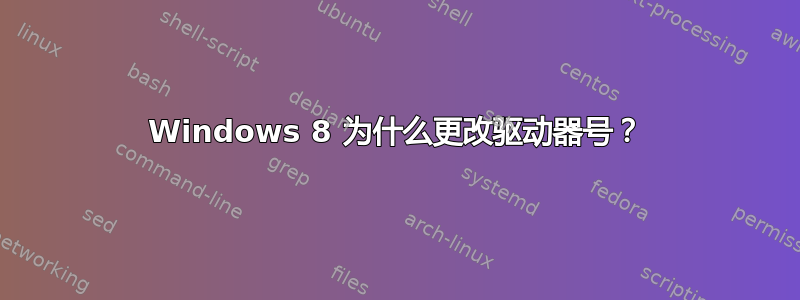 Windows 8 为什么更改驱动器号？