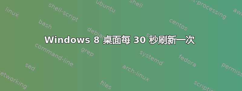 Windows 8 桌面每 30 秒刷新一次