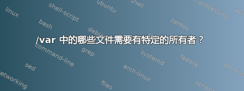 /var 中的哪些文件需要有特定的所有者？