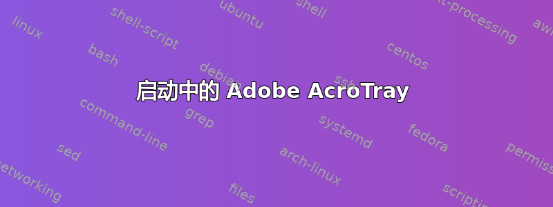 启动中的 Adob​​e AcroTray