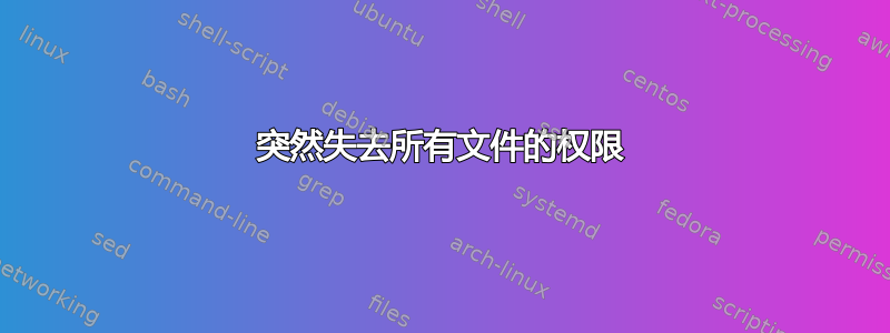 突然失去所有文件的权限