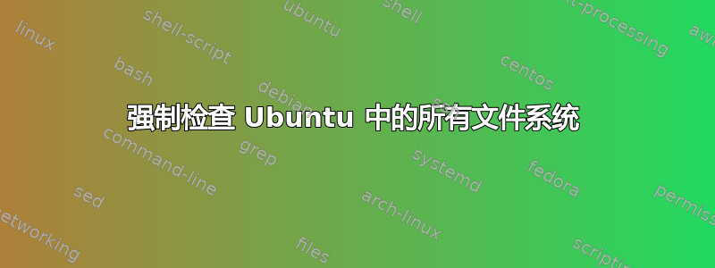 强制检查 Ubuntu 中的所有文件系统