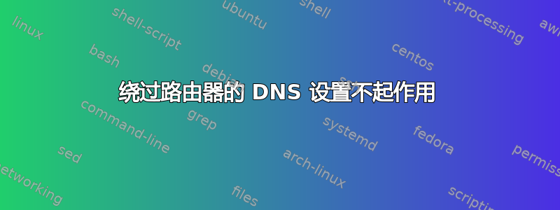 绕过路由器的 DNS 设置不起作用