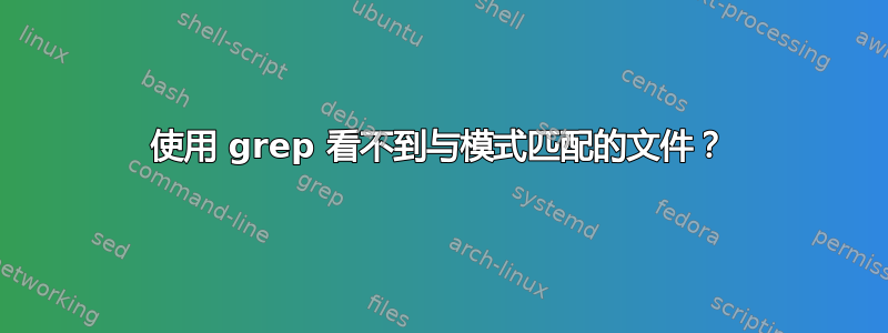 使用 grep 看不到与模式匹配的文件？