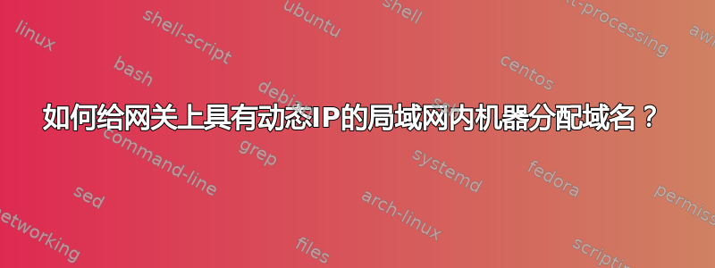 如何给网关上具有动态IP的局域网内机器分配域名？