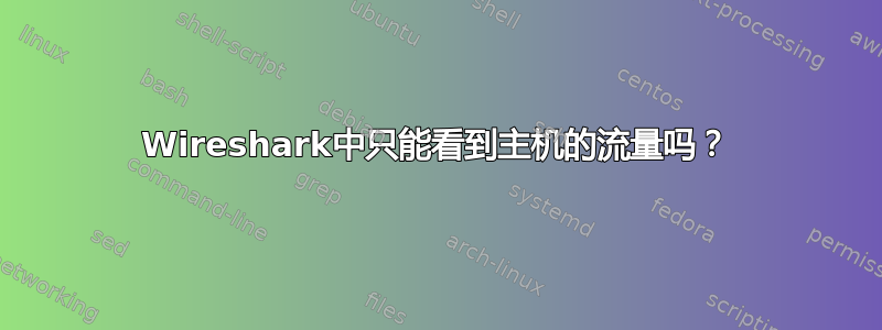 Wireshark中只能看到主机的流量吗？