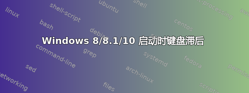 Windows 8/8.1/10 启动时键盘滞后