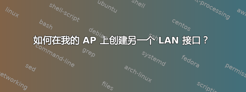 如何在我的 AP 上创建另一个 LAN 接口？