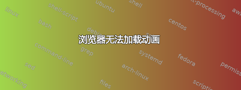 浏览器无法加载动画