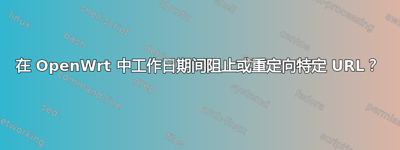 在 OpenWrt 中工作日期间阻止或重定向特定 URL？