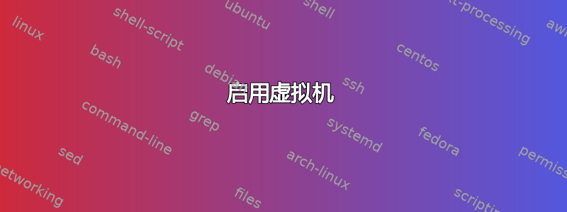 启用虚拟机