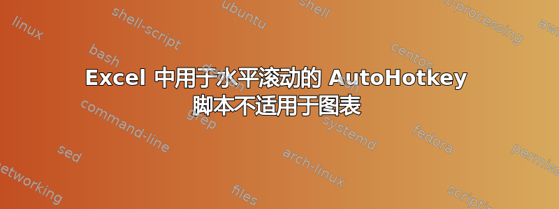 Excel 中用于水平滚动的 AutoHotkey 脚本不适用于图表