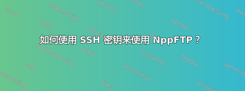 如何使用 SSH 密钥来使用 NppFTP？