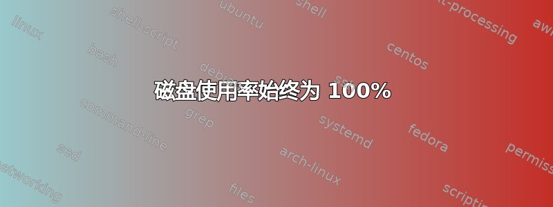 磁盘使用率始终为 100%