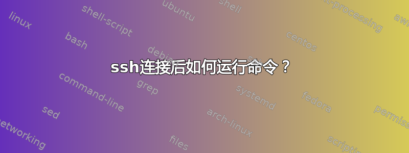 ssh连接后如何运行命令？