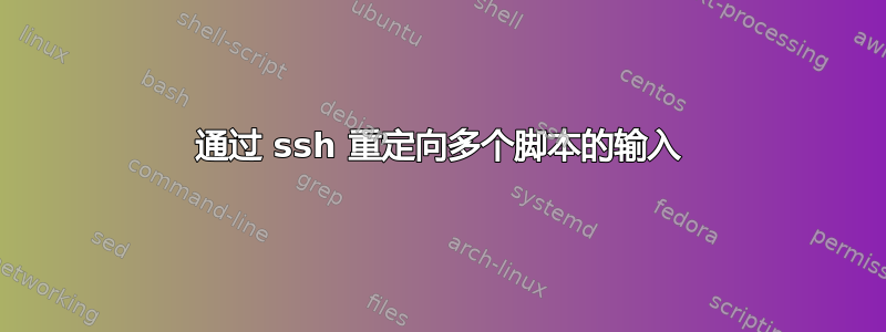 通过 ssh 重定向多个脚本的输入