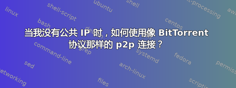 当我没有公共 IP 时，如何使用像 BitTorrent 协议那样的 p2p 连接？