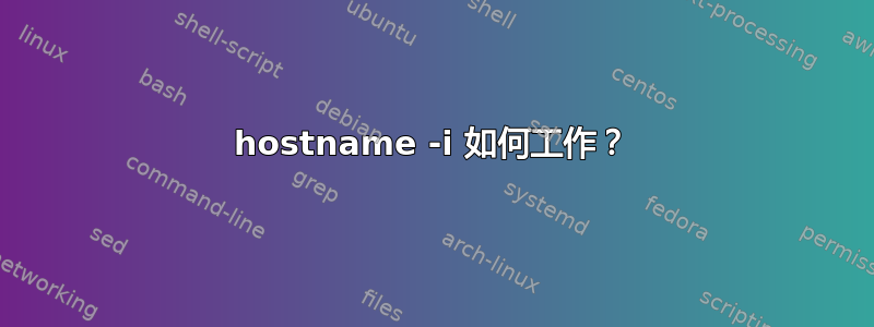 hostname -i 如何工作？