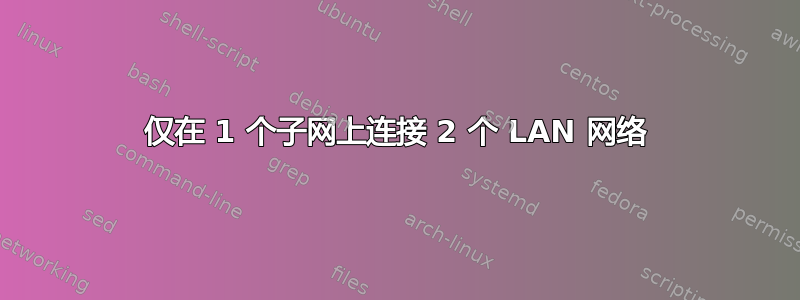 仅在 1 个子网上连接 2 个 LAN 网络