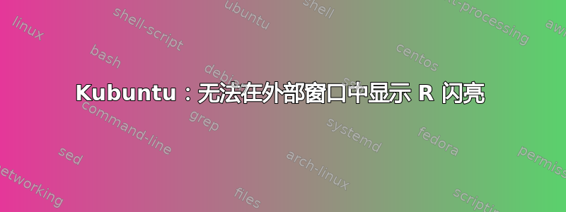 Kubuntu：无法在外部窗口中显示 R 闪亮