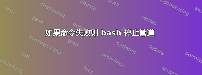 如果命令失败则 bash 停止管道