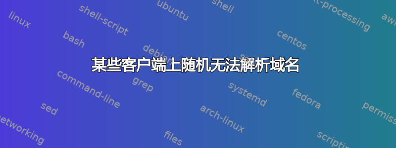 某些客户端上随机无法解析域名