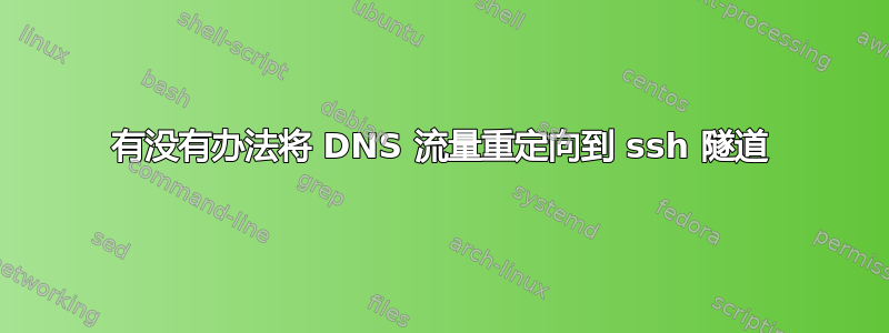 有没有办法将 DNS 流量重定向到 ssh 隧道