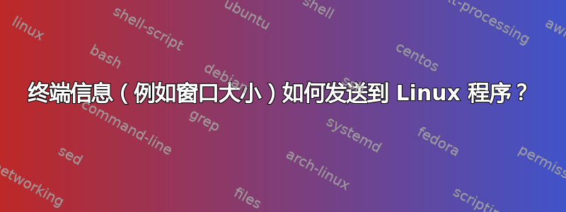 终端信息（例如窗口大小）如何发送到 Linux 程序？