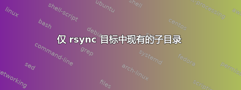 仅 rsync 目标中现有的子目录