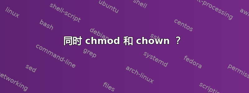 同时 chmod 和 chown ？