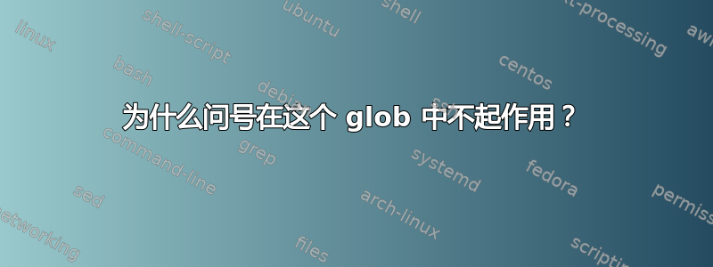 为什么问号在这个 glob 中不起作用？