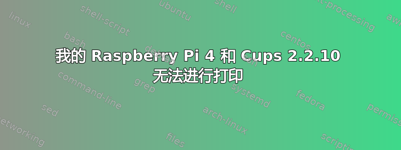 我的 Raspberry Pi 4 和 Cups 2.2.10 无法进行打印