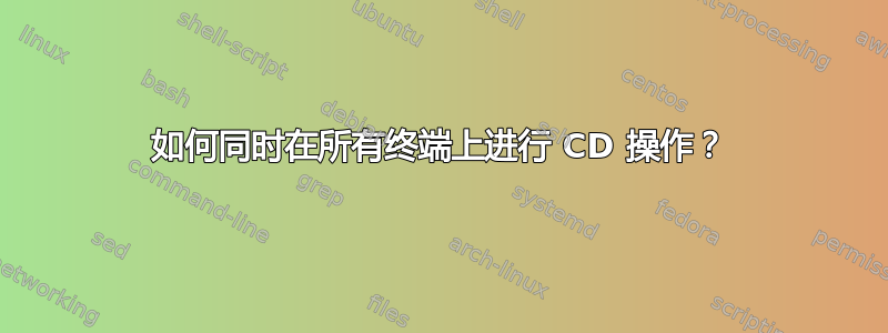 如何同时在所有终端上进行 CD 操作？