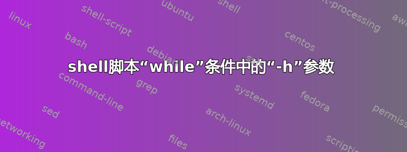 shell脚本“while”条件中的“-h”参数