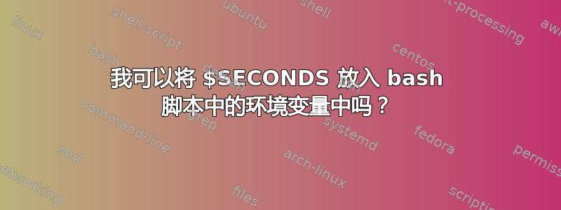 我可以将 $SECONDS 放入 bash 脚本中的环境变量中吗？