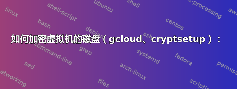 如何加密虚拟机的磁盘（gcloud、cryptsetup）：