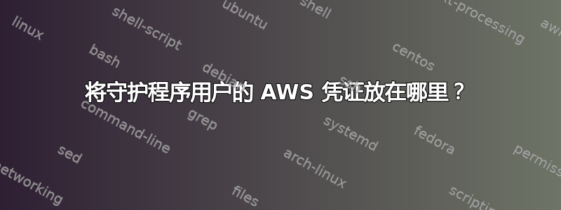 将守护程序用户的 AWS 凭证放在哪里？