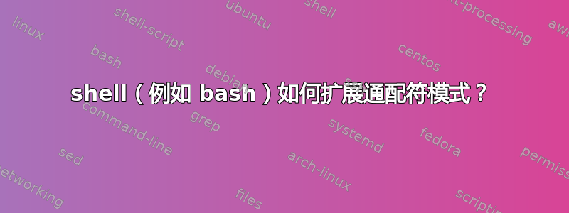 shell（例如 bash）如何扩展通配符模式？