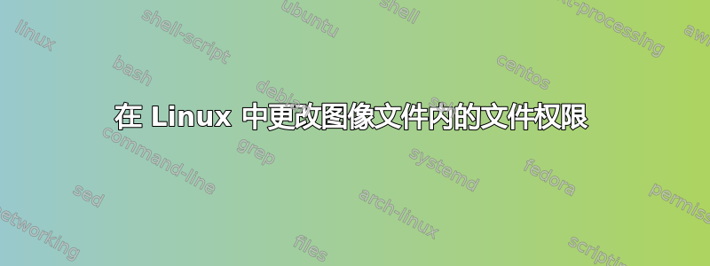 在 Linux 中更改图像文件内的文件权限