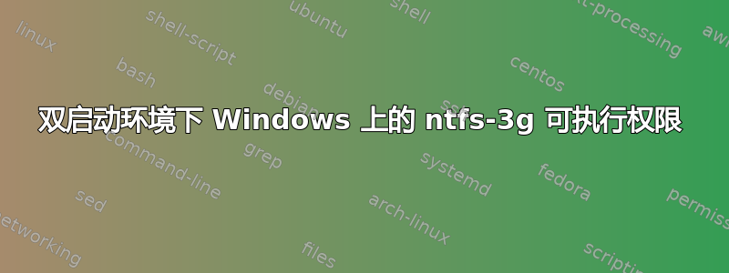 双启动环境下 Windows 上的 ntfs-3g 可执行权限