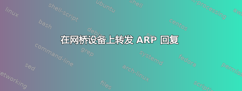 在网桥设备上转发 ARP 回复