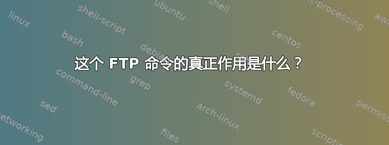 这个 FTP 命令的真正作用是什么？ 