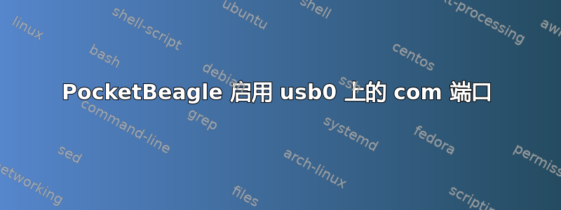 PocketBeagle 启用 usb0 上的 com 端口