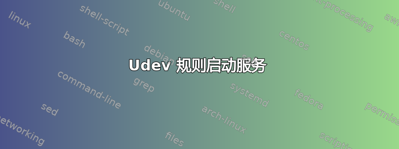 Udev 规则启动服务