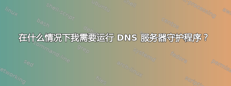 在什么情况下我需要运行 DNS 服务器守护程序？