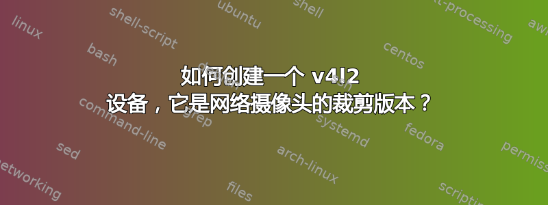 如何创建一个 v4l2 设备，它是网络摄像头的裁剪版本？